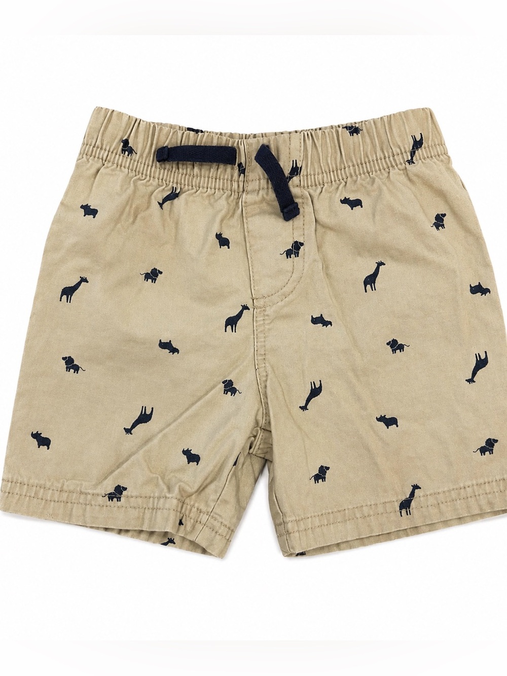 Carter's Tan Shorts with Navy Animal Print